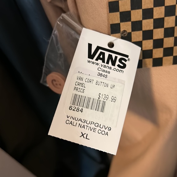 Vans Cali Native Peach Cotton Trench Coat Size XL - Picture 5 of 5